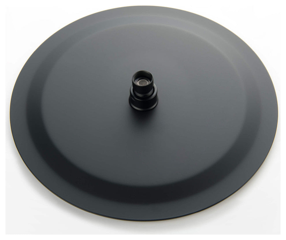 Circular 12" Metal Ultra Thin Profile Rain Shower Head 1.75 GPM, Matte Black