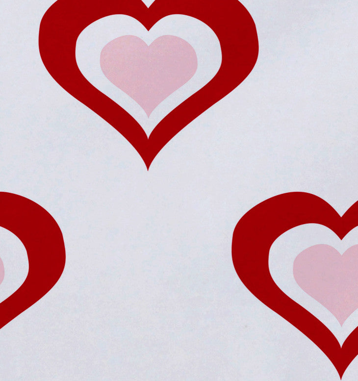18"x14" Valentine Print Placemat, Red, Set of 4
