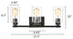 CHLOE Lighting Mercy Contemporary 3-Light Rubbed Bronze Bath Vanity Fixture