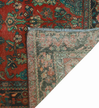 Fine Vintage Distressed Rabeha Rust/Charcoal Runner, 4'3 x 9'2