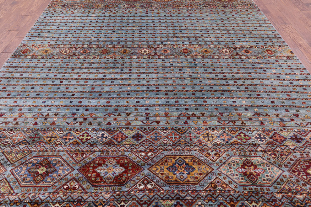 9' 0" X 11' 11" Khorjin Super Kazak Hand Knotted Wool Rug Q7726