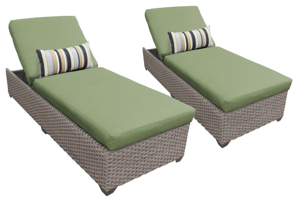 Oasis Chaise Set of 2 Outdoor Wicker Patio Furniture