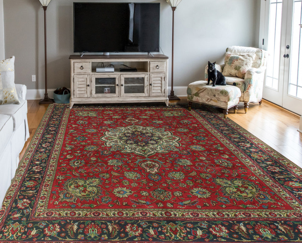 Fine Vintage Distressed Danya Red Rug