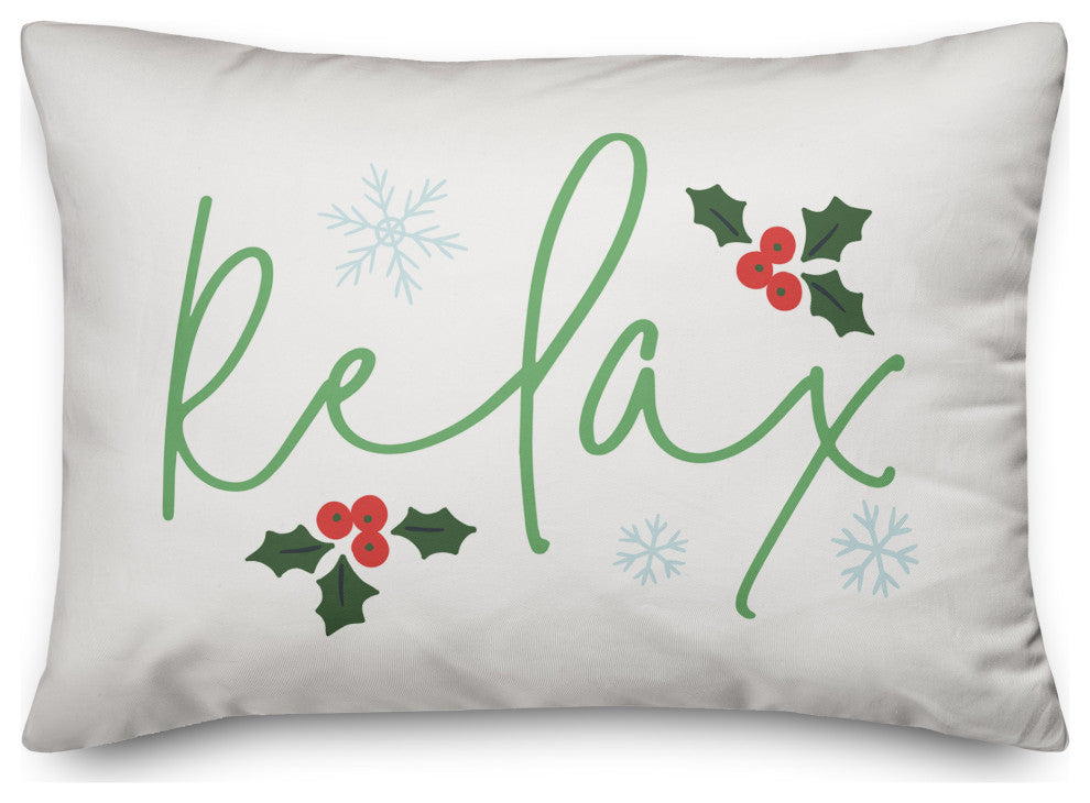 White Relax 20x14 Spun Poly Pillow