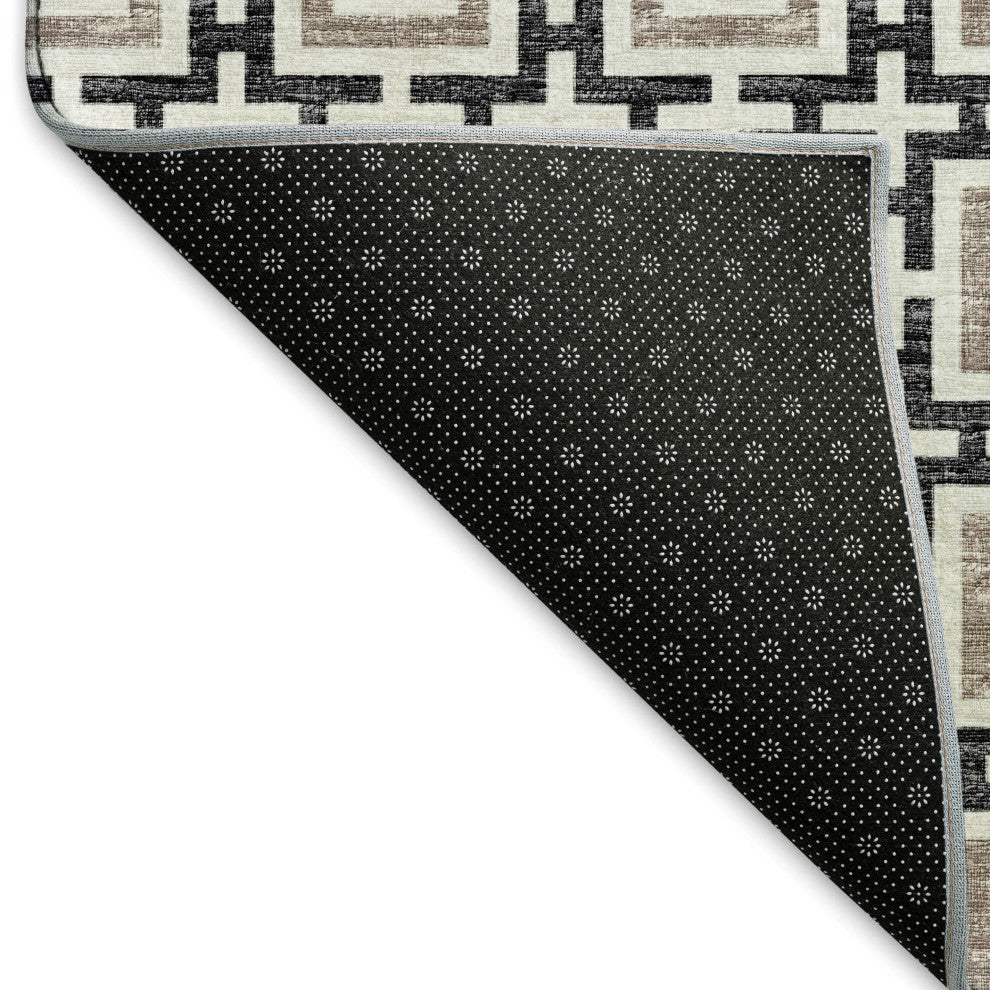 Addison Premium Washable Mayfield AMF139 Black 3' x 5' Rug