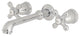 Kingston Brass Two-Handle Wall Mount Bathroom Faucet, Polished Chrome