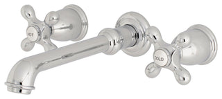 Kingston Brass Two-Handle Wall Mount Bathroom Faucet, Polished Chrome