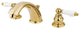 Kingston Brass Widespread Bathroom Faucet With Retail Pop-Up, Polished Brass