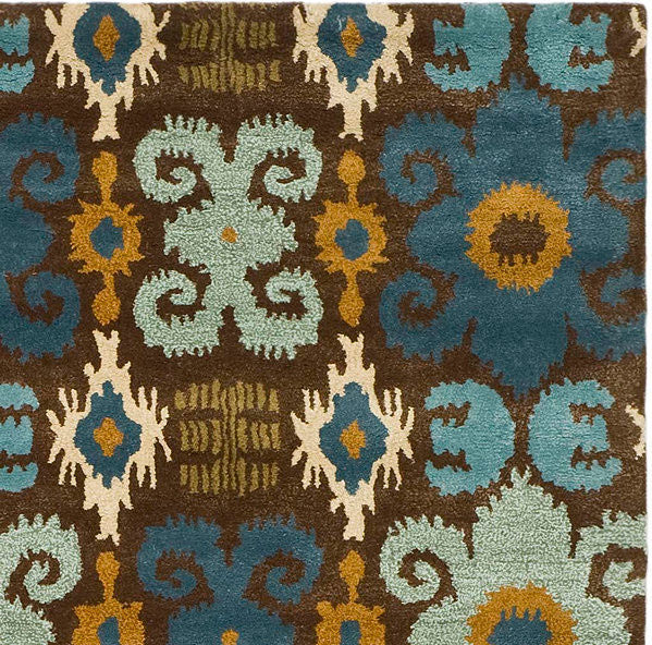 Safavieh Soho Soh445B Rug, Brown/Blue, 7'6"x9'6"