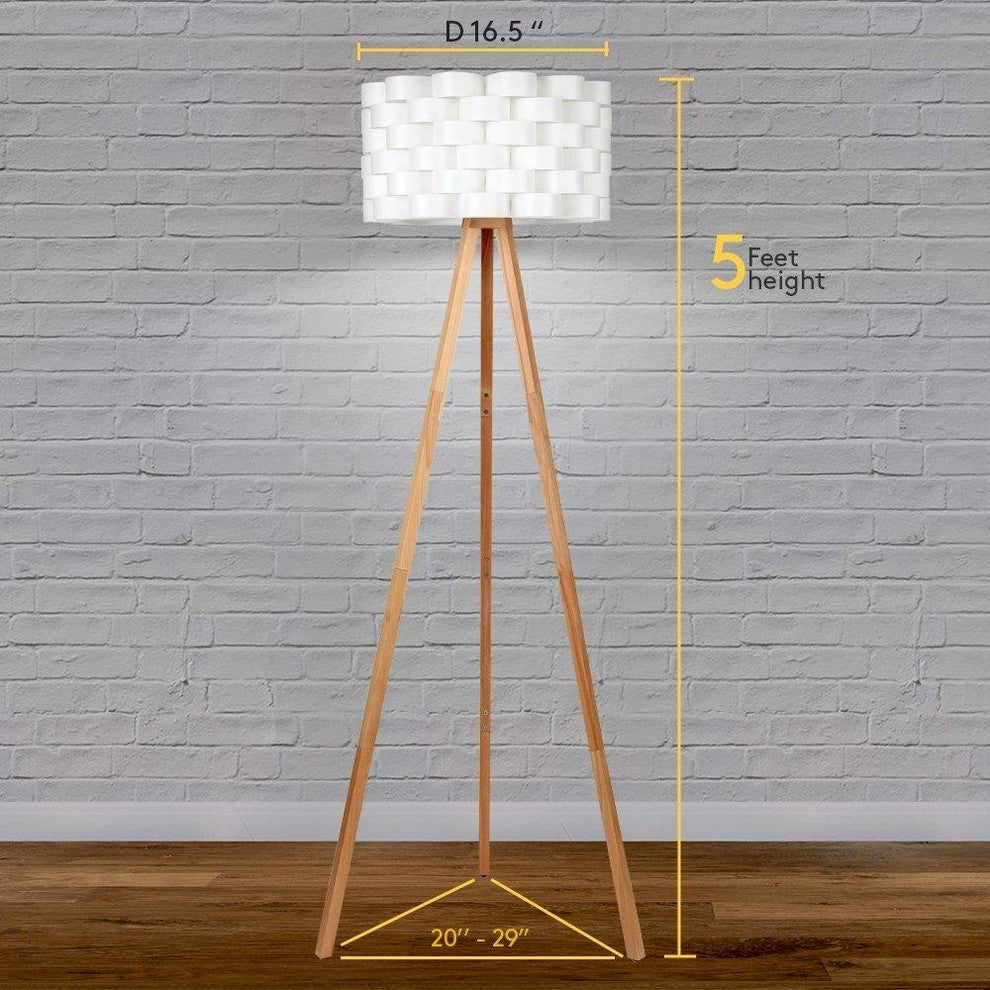 Brightech Bijou LED Tripod Floor Lamp Contemporary Design for Modern Living Room