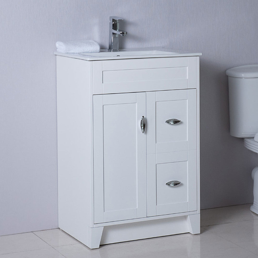 Maxwell Single-Sink Vanity, 24", White
