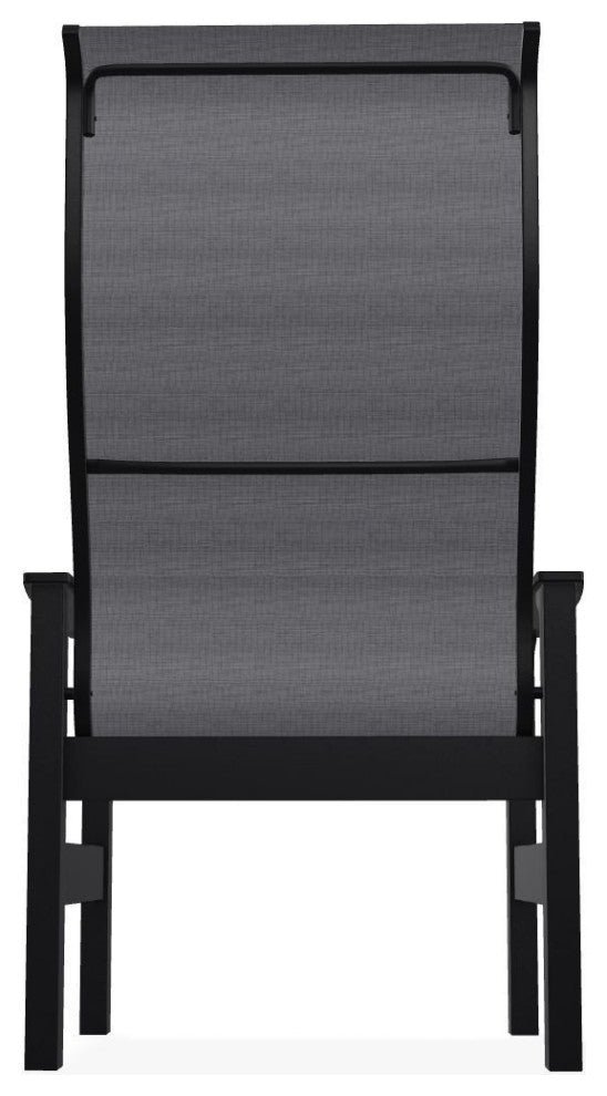Leeward Sling Outdoor Supreme Armchair, Augustine Pewter/Black