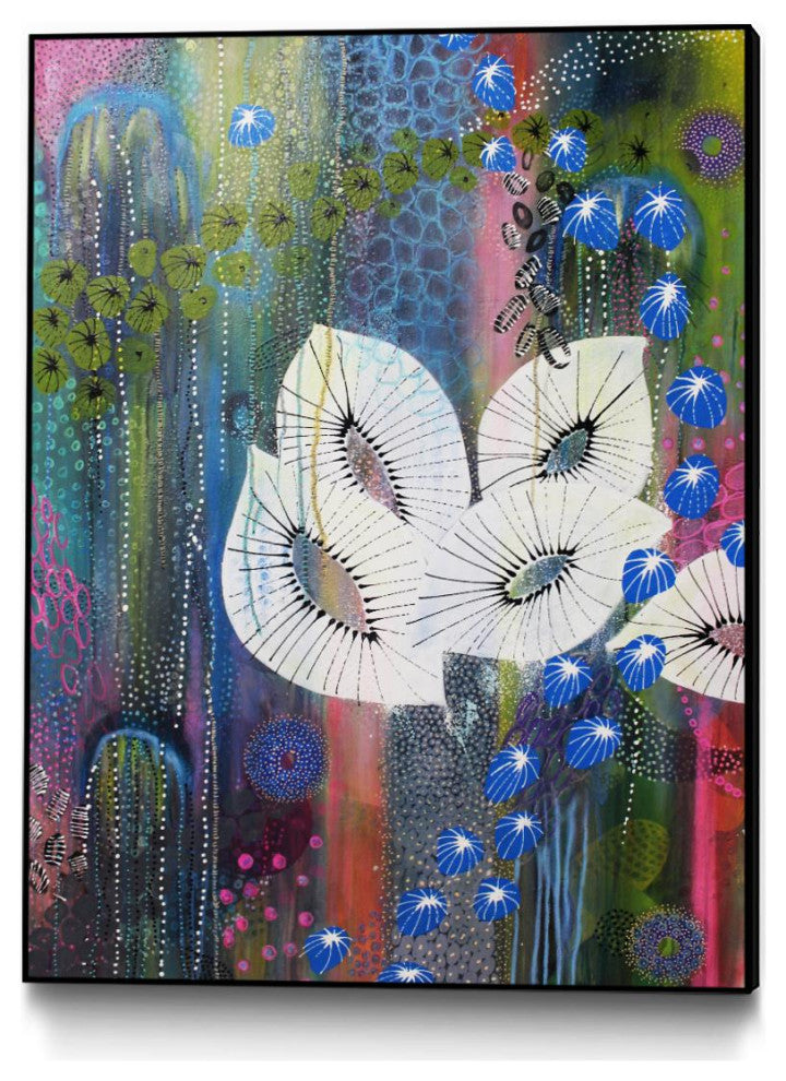 "Flowers of the Sea #48" Framed Canvas by Giant Art 24"x32"
