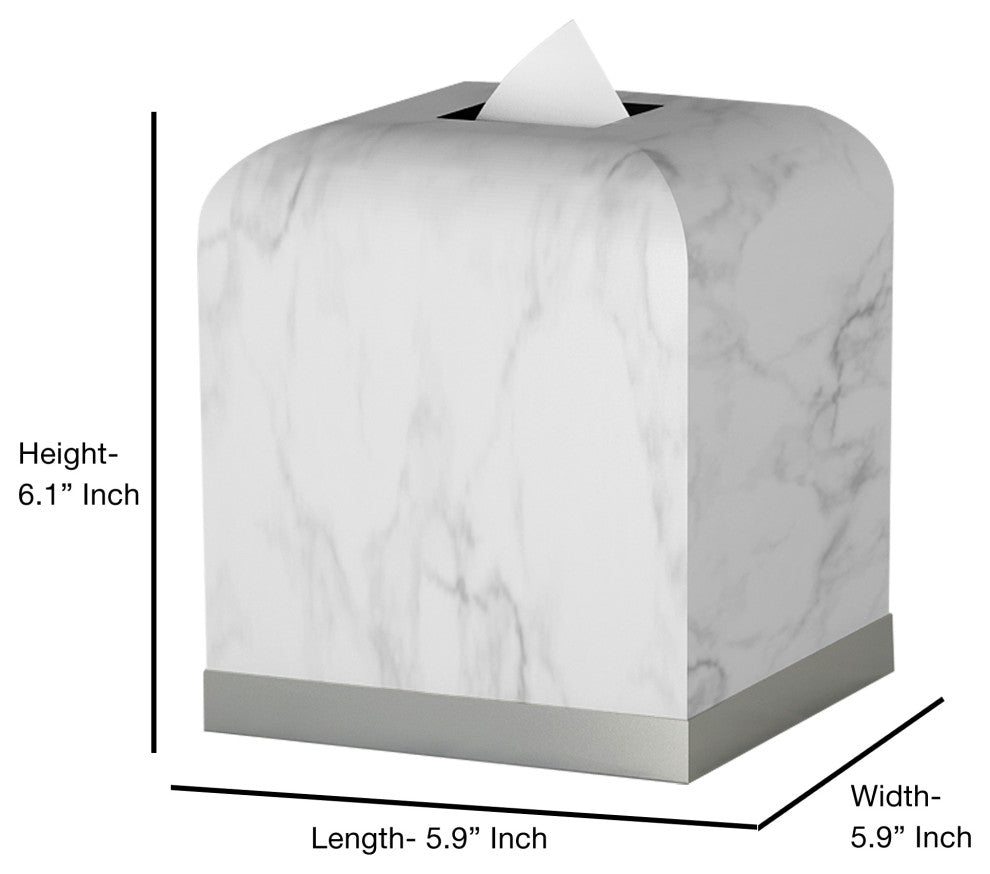 nu steel Misty Silver Collection Tissue Box Cover