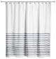 Textured Navy Stripes 71x74 Shower Curtain
