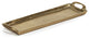 Khanya Rectangular Aluminum Trays, Set of 2, Dark Gold