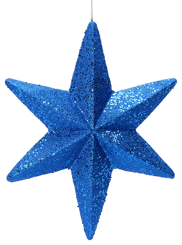 Vickerman L180202 20" Blue Glitter Bethlehem Star Christmas Ornament