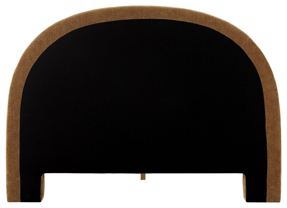 Nina Upholstered Platform Bed, Brown, Queen