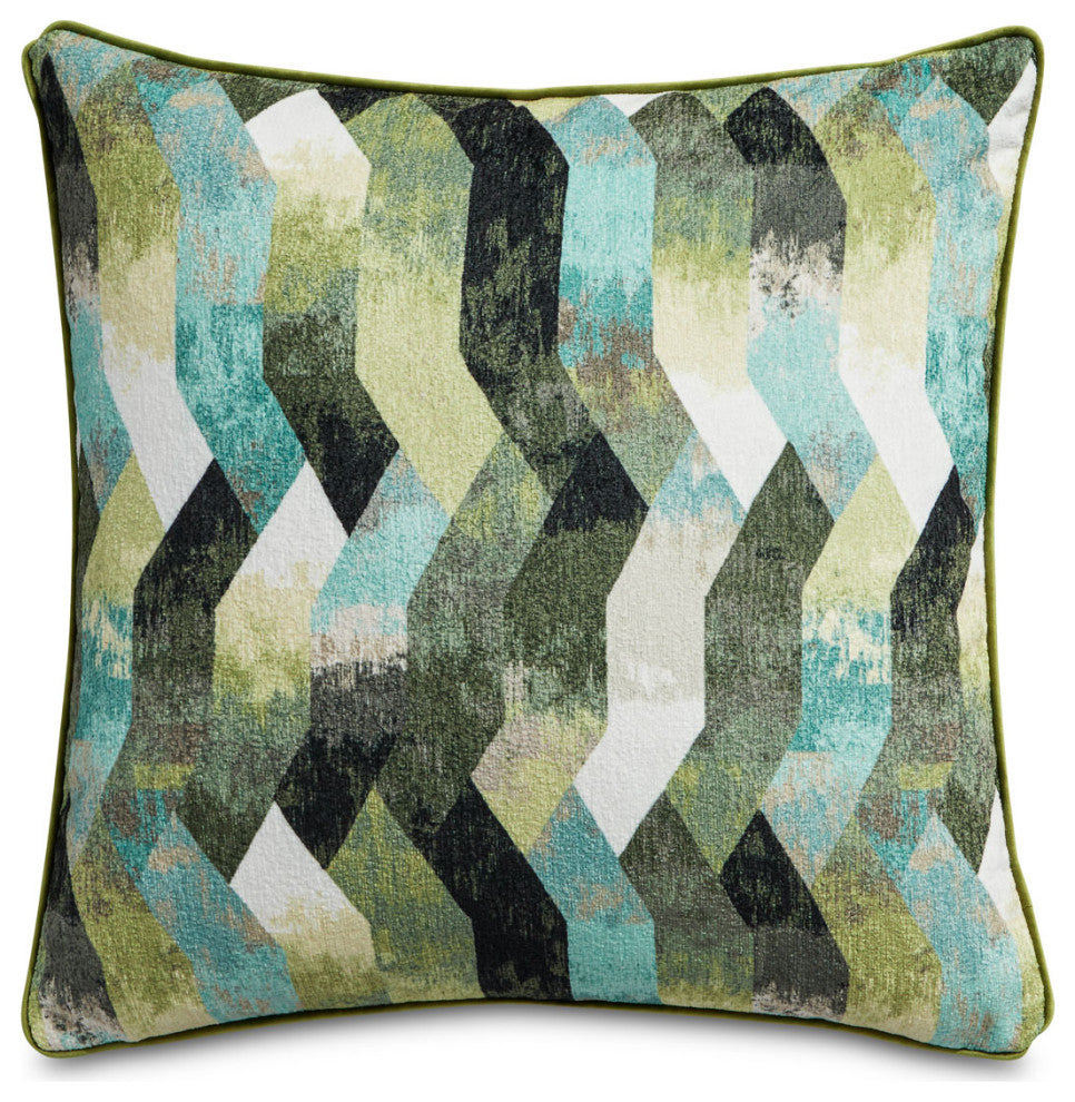 Eden Marion 19" Velvet Pillow, Set of 2, Seagrass Green