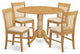 5 Pc Small Kitchen Table Set -Round Kitchen Table And 4 Dining Chairs