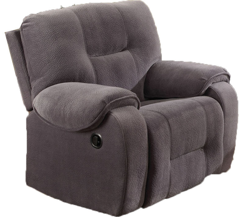 Recliner, Light Gray Champion Champion Fabric, Wood Fra Light Gray Champion