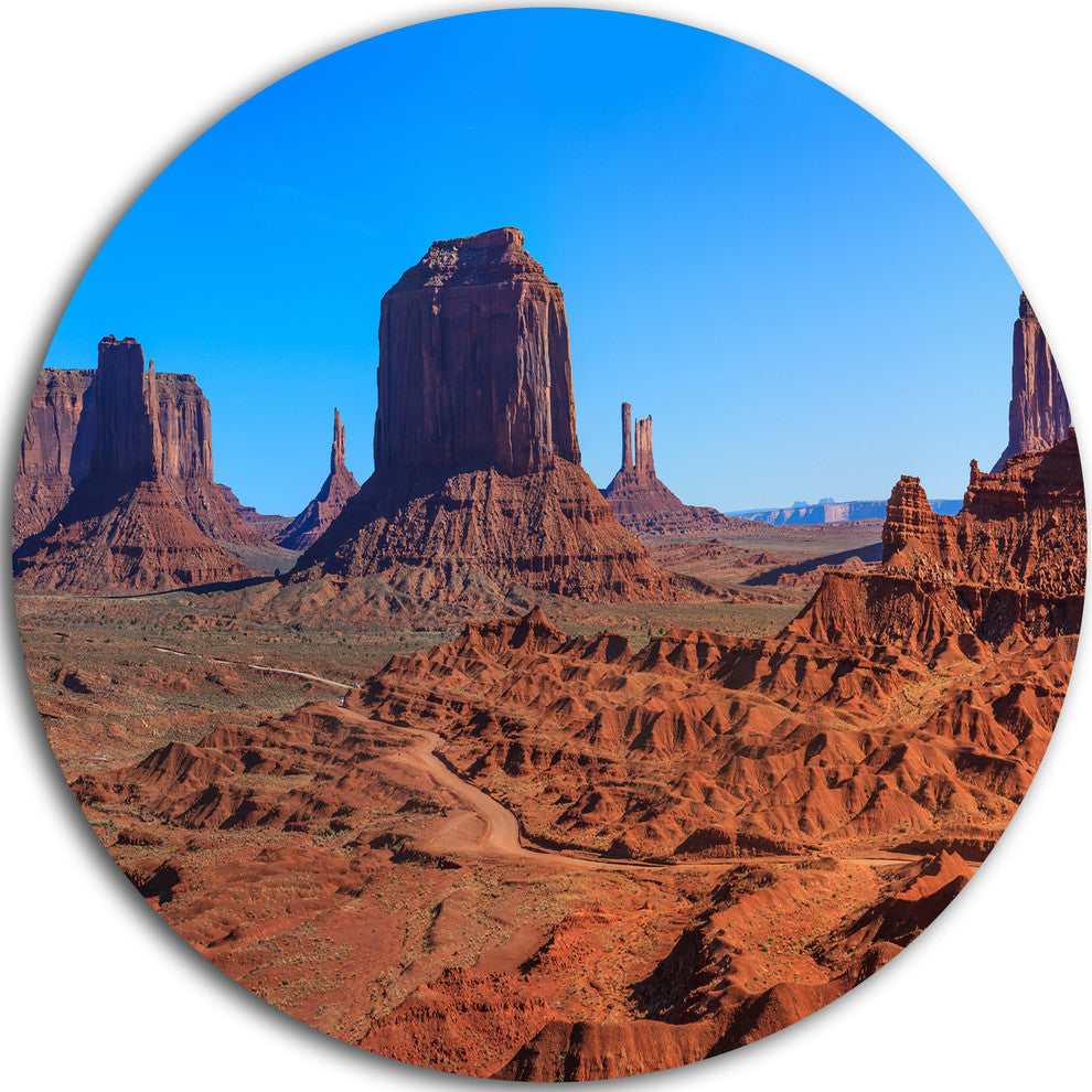 Monument Valley National Park, Landscape Disc Metal Wall Art, 23"