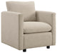 Activate Upholstered Fabric Sofa and Armchair Set - Beige