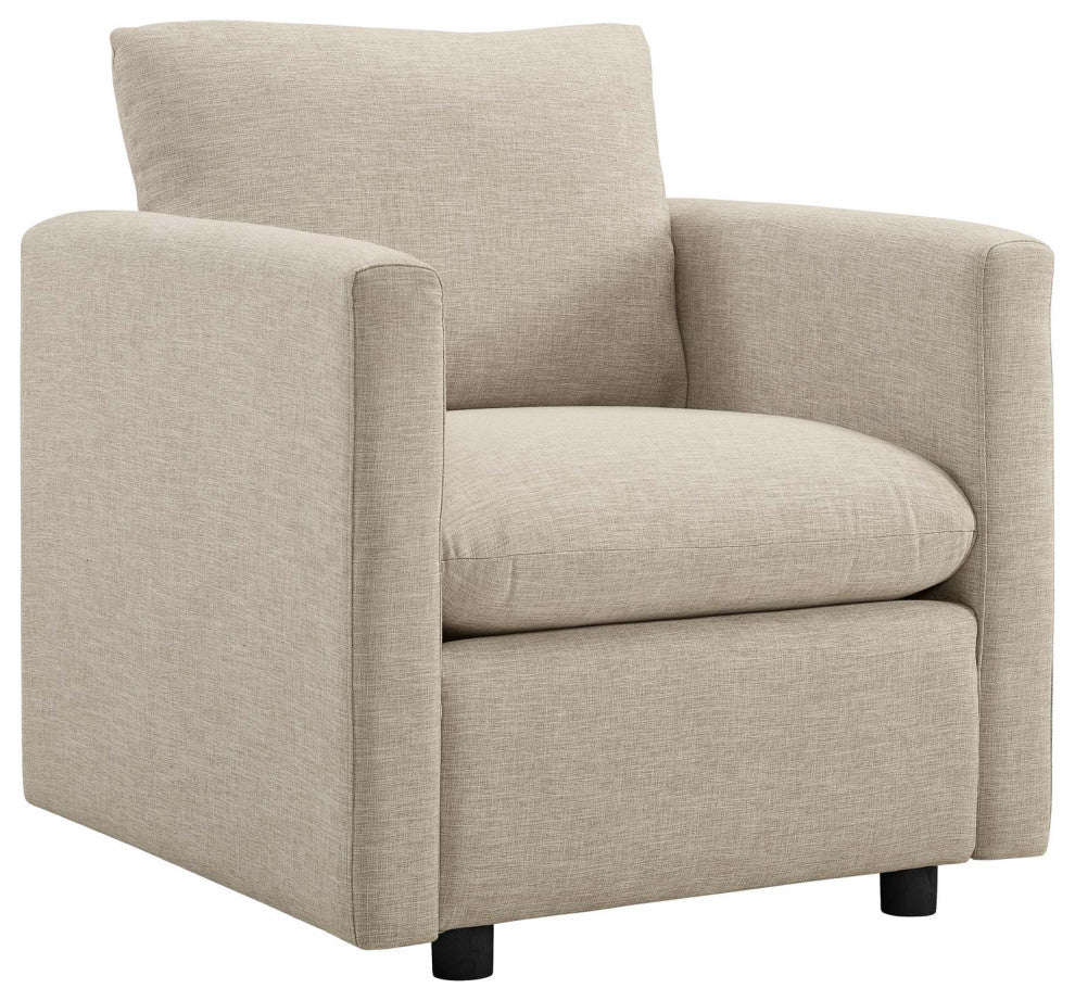 Activate Upholstered Fabric Sofa and Armchair Set - Beige