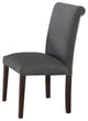 Benzara BM171531 Set of 2 Solid Wood Dining Chair In Gray Upholstery