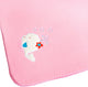 White Whale - Pink Embroidered Coral Fleece Baby Throw Blanket (29.5"-39.4")