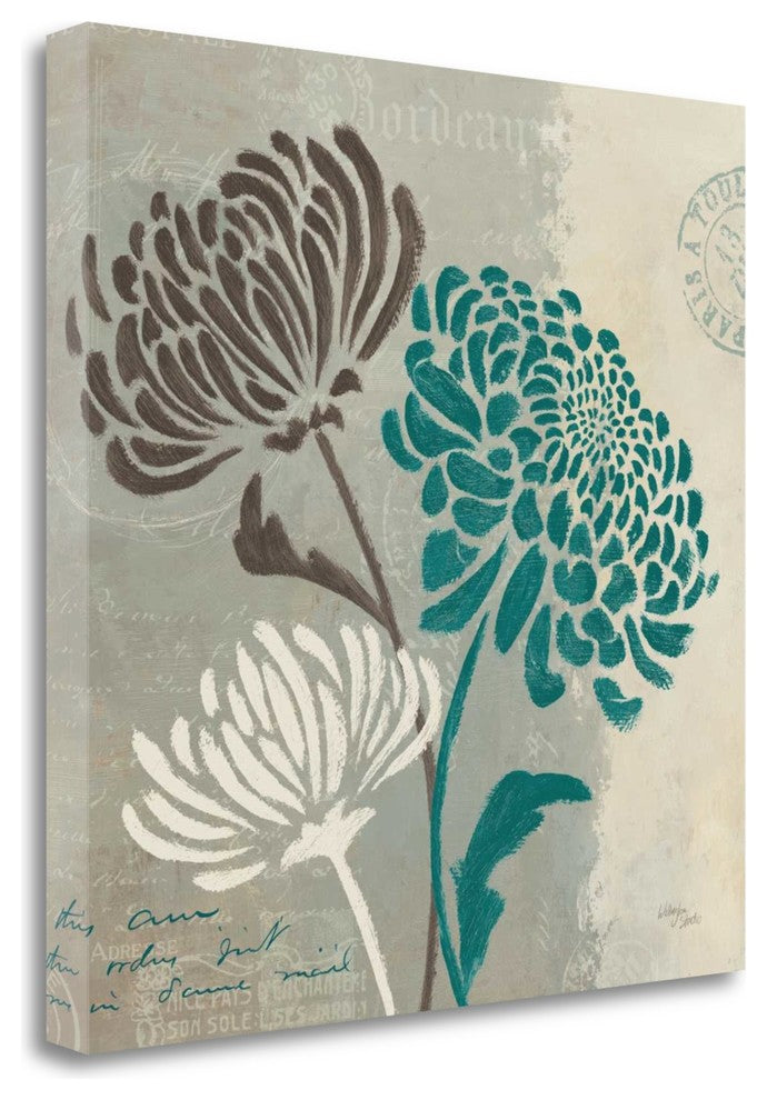 "Chrysanthemums II" By Wellington Studio, Giclee Print on Gallery Wrap Canvas
