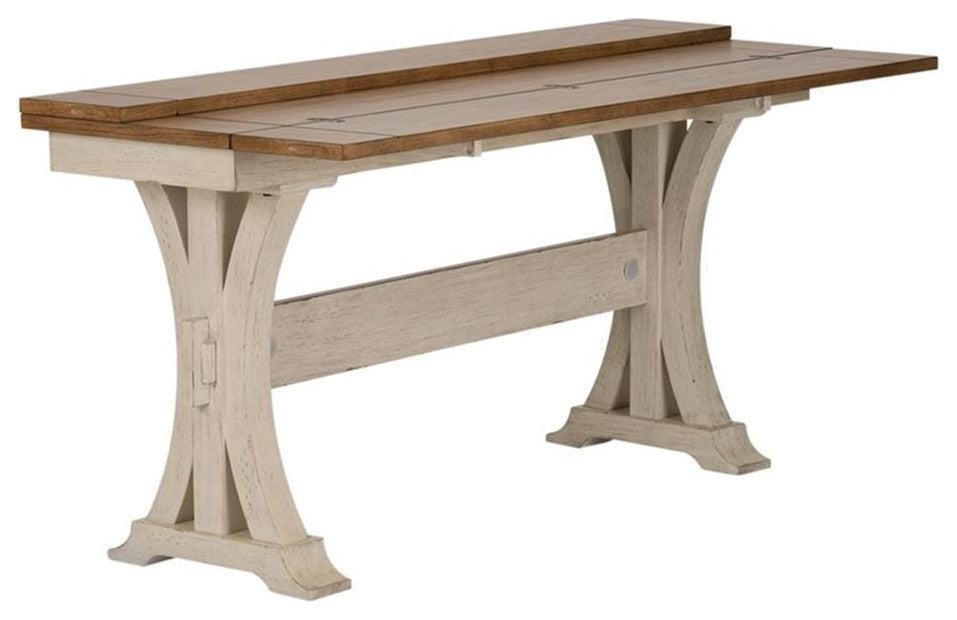 Pemberly Row Farmhouse Farmhouse Reimagined Flip Lid Sofa Table