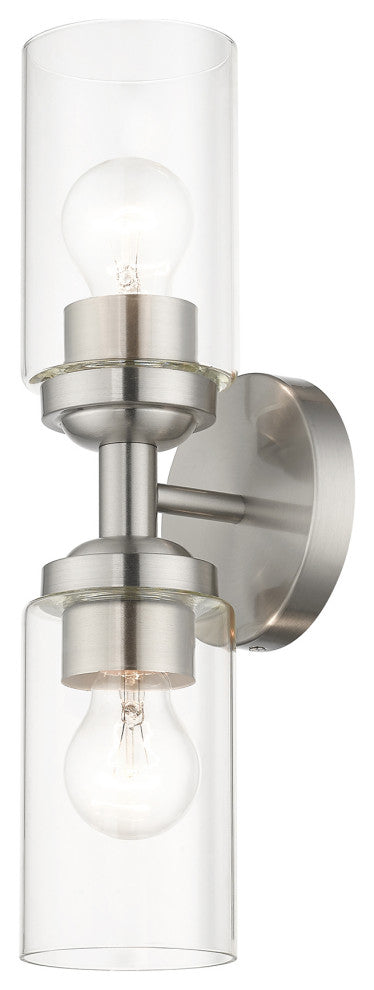 Whittier 2-Light Brushed Nickel Vanity Sconce