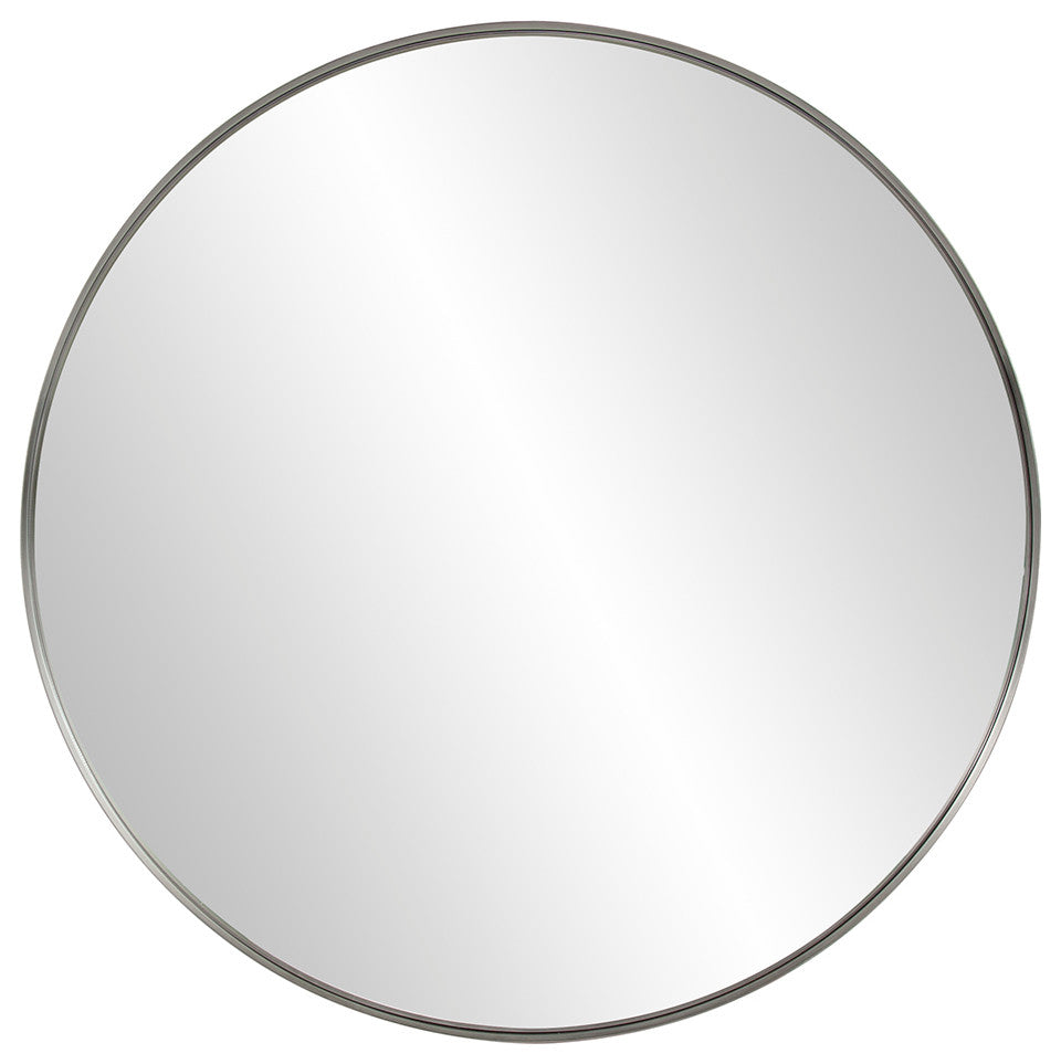 Howard Elliott Steele Silver Round Mirror