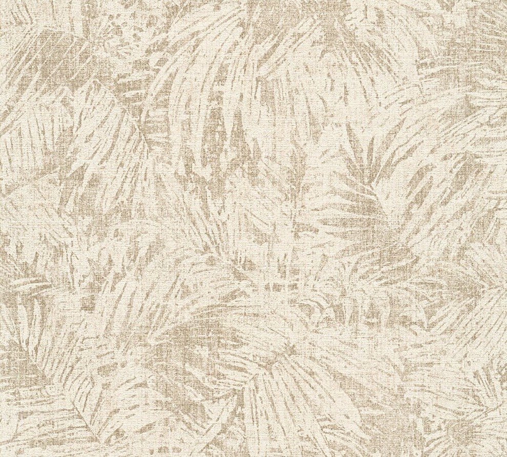 Borneo, Exotic Tropical Atmosphere Beige Wallpaper Roll,Nature Wall Decor