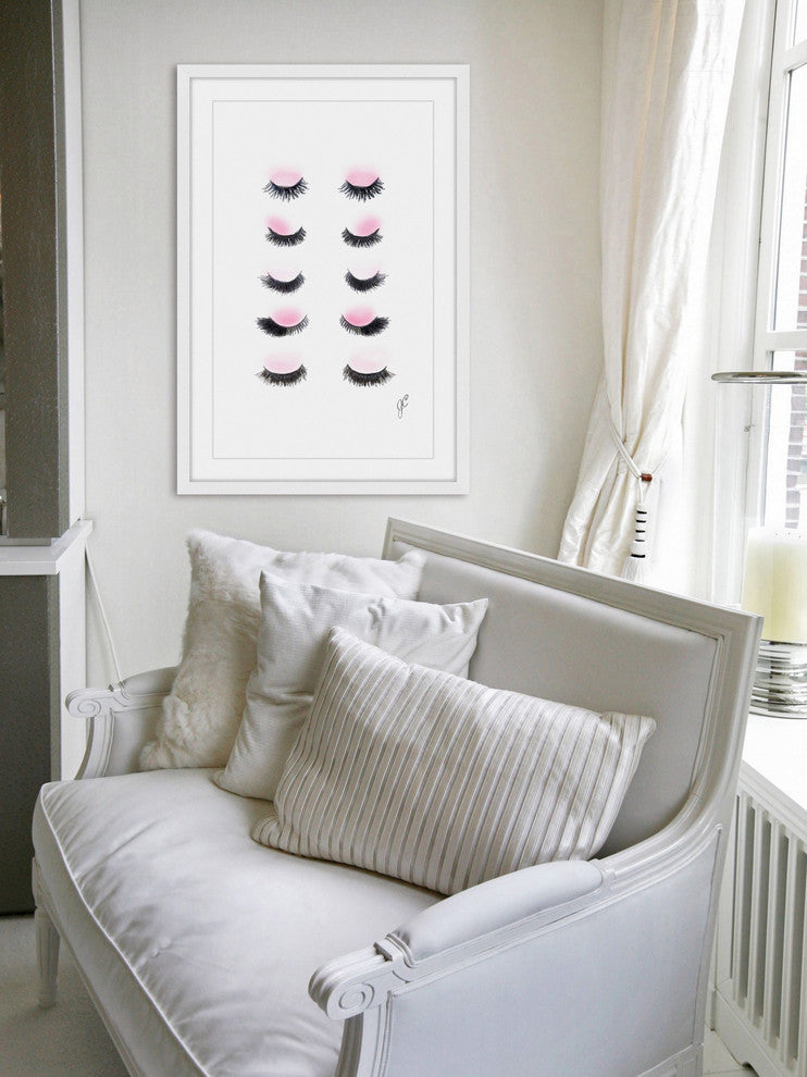 "Rows of Lashes" Framed Painting Print, 30"x45"