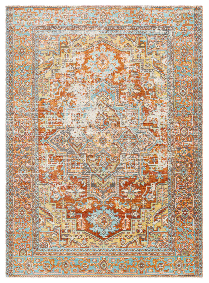 Bodrum BDM-2312 Rug, Ivory and Burnt Orange, 7'10