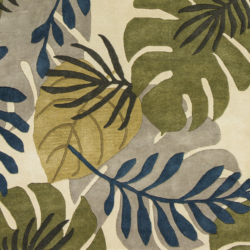 HomeRoots 8' x 10' 6" Wool Ivory Area Rug