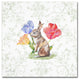 Jean Plout ''Bunnies In The Tulips 3'' Canvas Art, 18x18