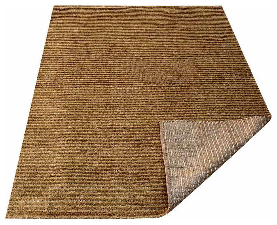 HAND WOVEN JUTE ECO-FRIENDLY SOLID AREA RUGS, Beige, Contemporary,Outdoor Indoor, [Rectangle] 4'x6'