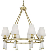 Crystorama Lighting Group 8867 Baxter 8 Light 32"W Chandelier - Aged Brass