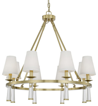 Crystorama Lighting Group 8867 Baxter 8 Light 32"W Chandelier - Aged Brass
