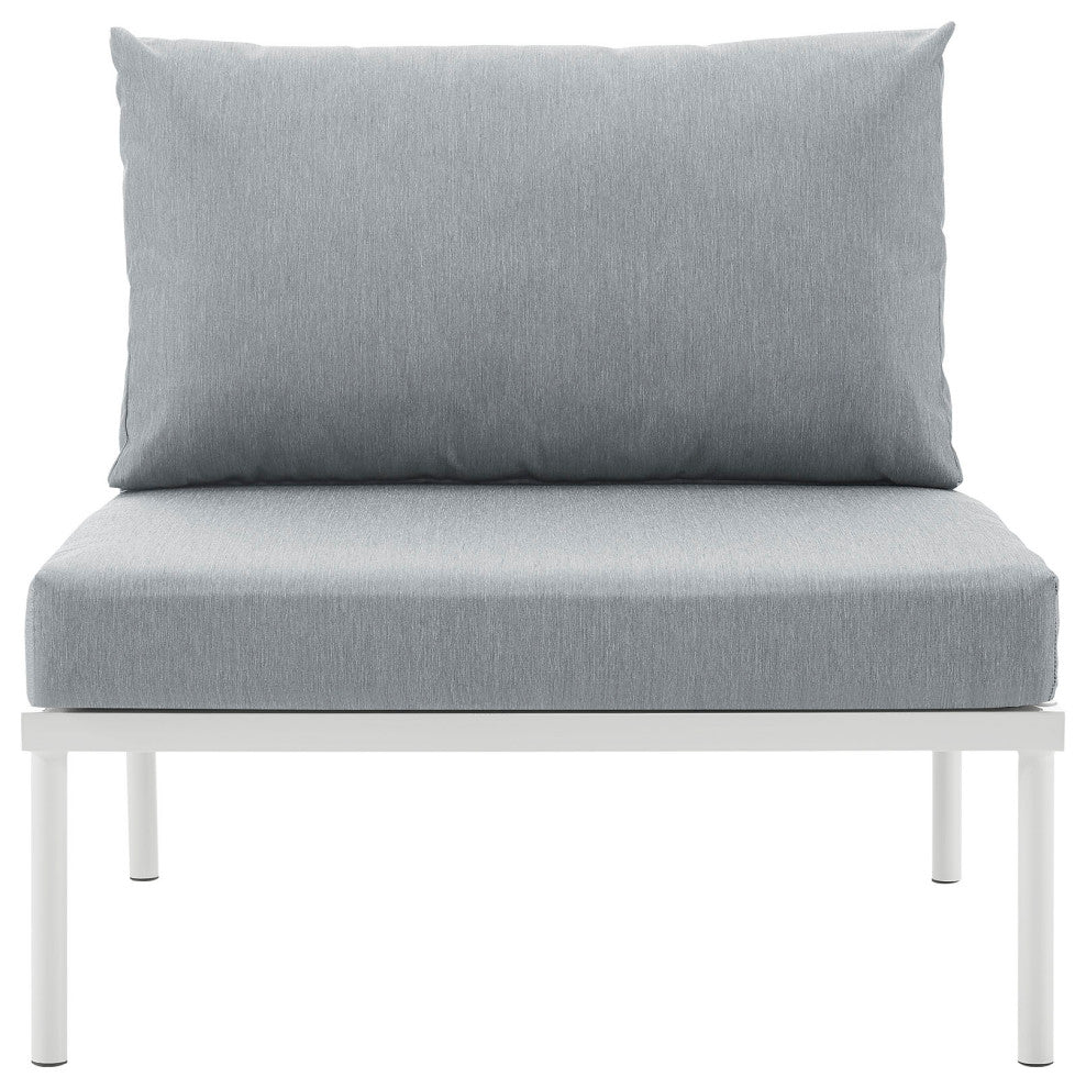 Harmony Armless Outdoor Patio Aluminum Chair