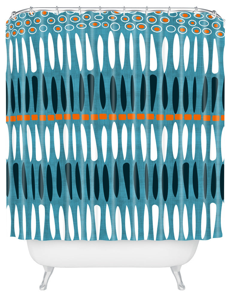 Caroline Okun Baby Teeth Mudcloth Shower Curtain