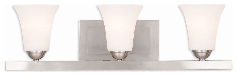 Livex Ridgedale 3 Light 25" Bath Vanity, Brushed Nickel