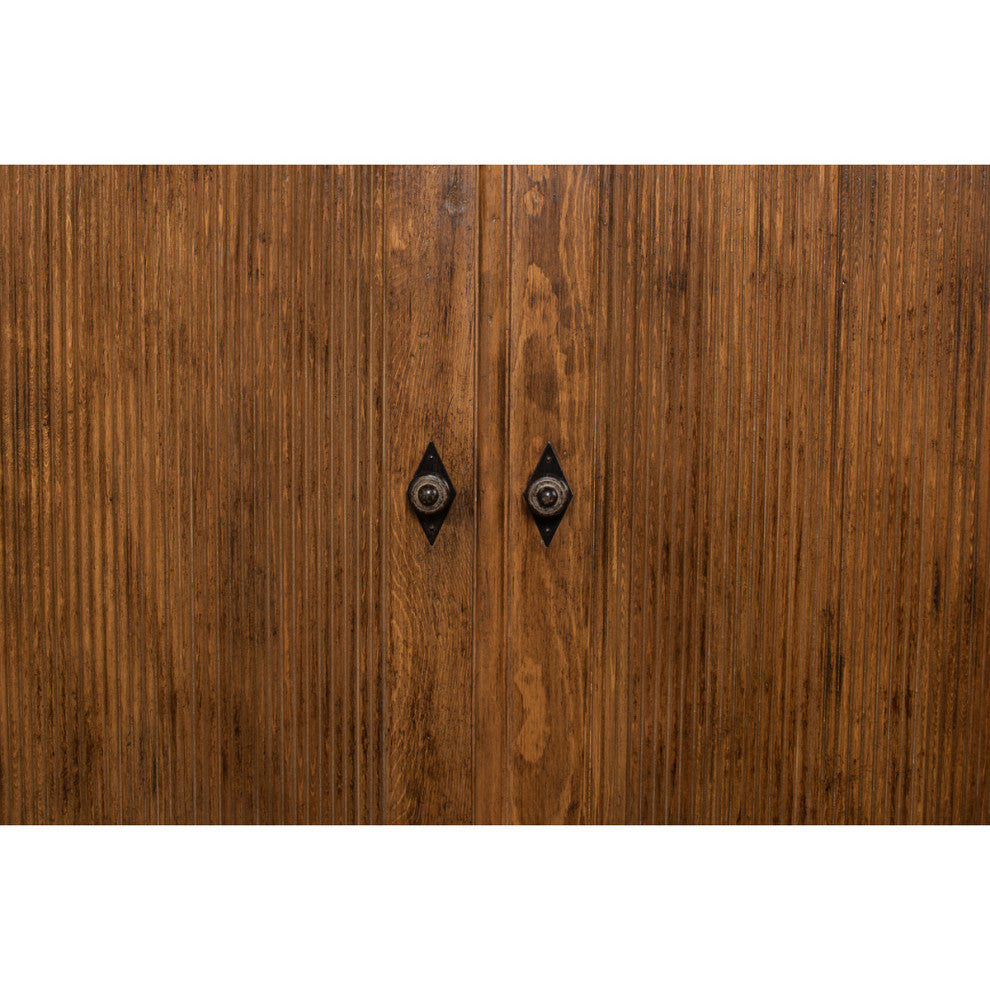 French Country Demilune Cabinet
