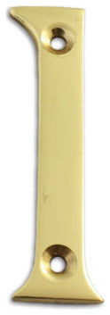 3" Brass Numeral, 1, Polished Brass