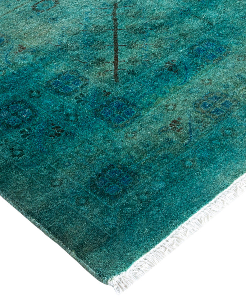 Fine Vibrance, One-of-a-Kind Handmade Area Rug Light Blue, 14'4"x12'4"