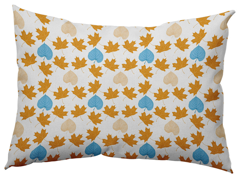Lots of Leaves Accent Pillow, Golden Mustard, 14"x20"
