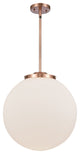Beacon Pendant, Antique Copper, Matte White, Matte White